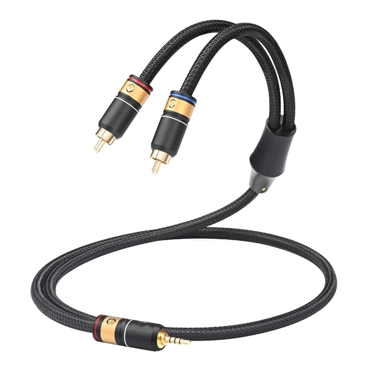 HiFi 2.5mm to 2Lotus Interface Audio Cable for Amplifier Mixer Headphone 2.5 to 2Lotus Interface Male with Double Shielding Speaker Cable(3 Meters)