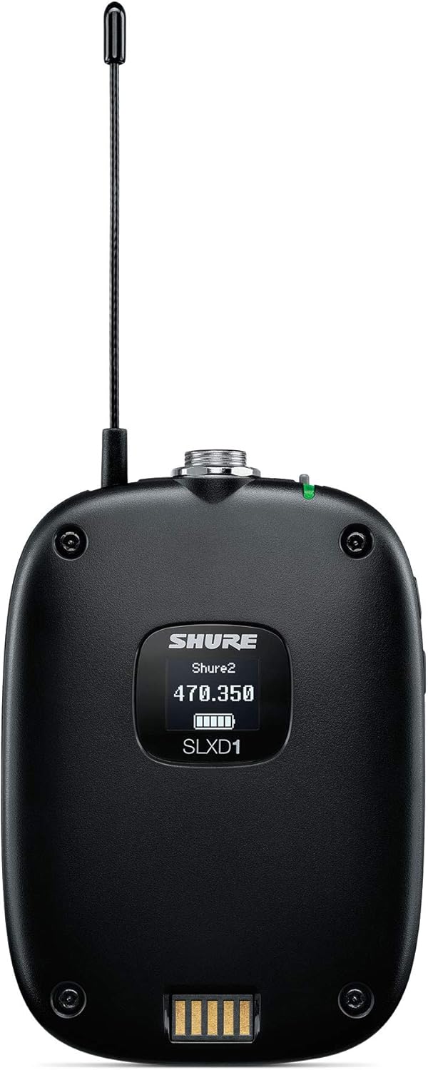 Shure SLXD14D Dual Channel Digital Wireless System with Two SLXD1 Bodypack Transmitters - Microphones and/or Instrument Cables Sold Separately | G58 Band (SLXD14D-G58)