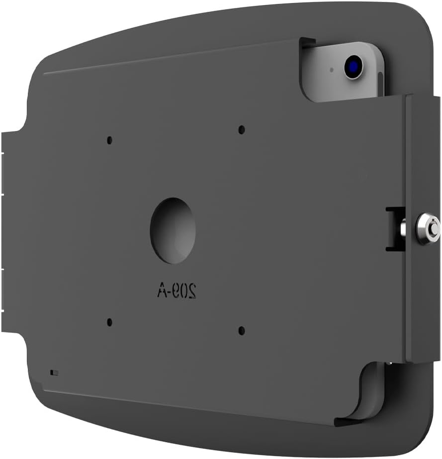 Compulocks Space Enclosure Wall Mount, Secure Anti Theft Display Holder for iPad 10th and 11th Generation (A16), Durable Steel Security Case with Lock – Black