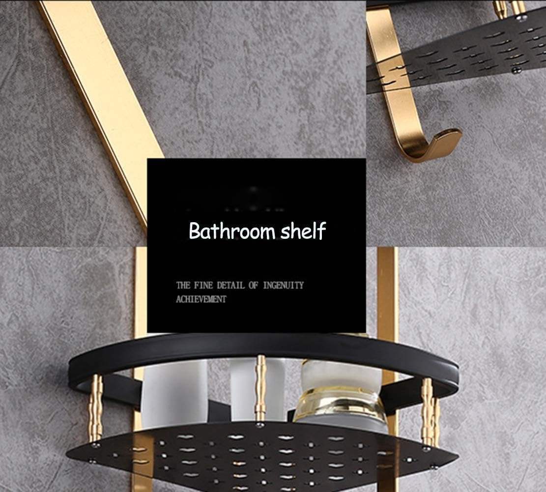 Aluminium Bathroom 2-Tier Corner Shelves Wall Mount er Racks Shelves Bathroom Wall Triangular Organizer