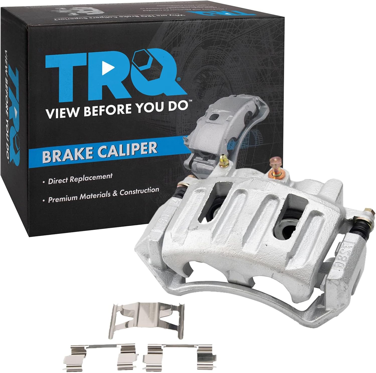 TRQ Front Right Brake Caliper w/Bracket Passenger Side Compatible with 1997-2001 Ford F-150 2002 Lincoln Blackwood