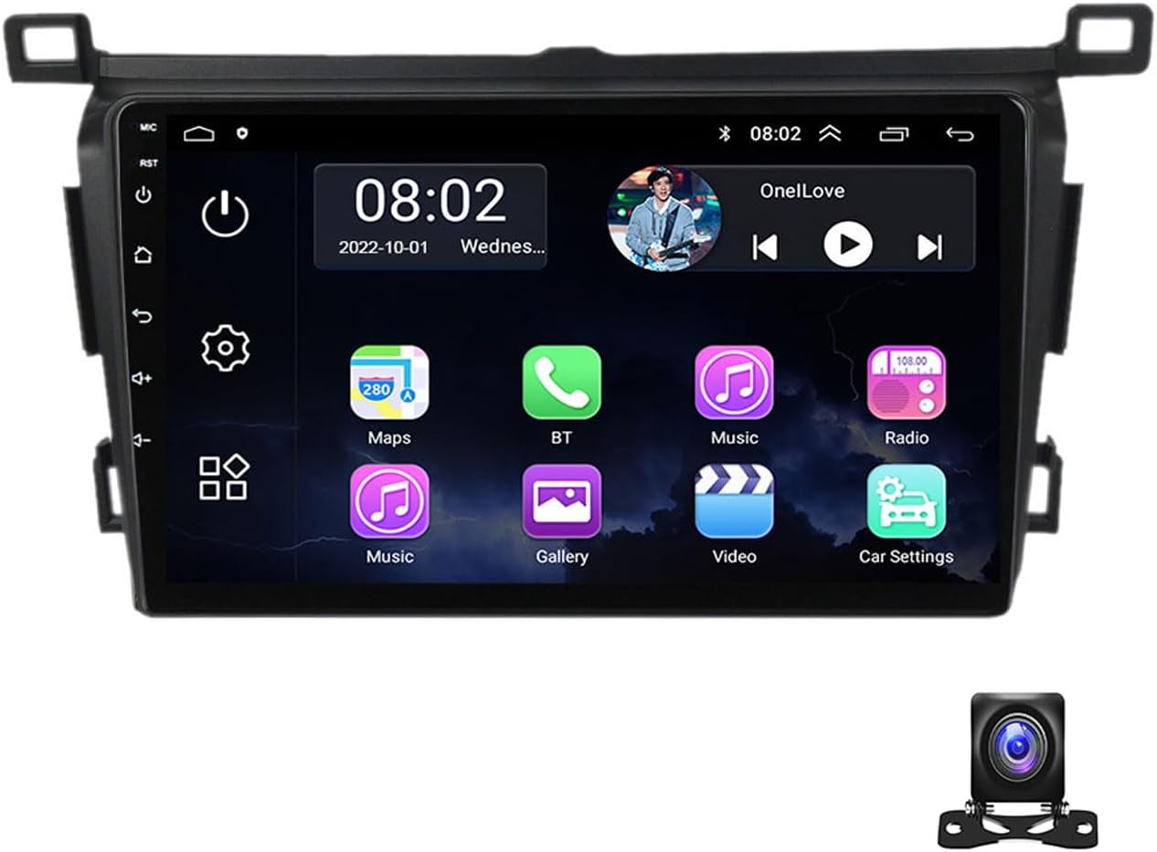 Double Din Car Stereo 9 Inch Touchscreen for Toyota RAV4 2013~2018 Car Stereo with Bluetooth MP5 Player, Carplay/Android Auto, RDS AM FM Car Radio, 720P Backup Camera,Y1 1g+16g
