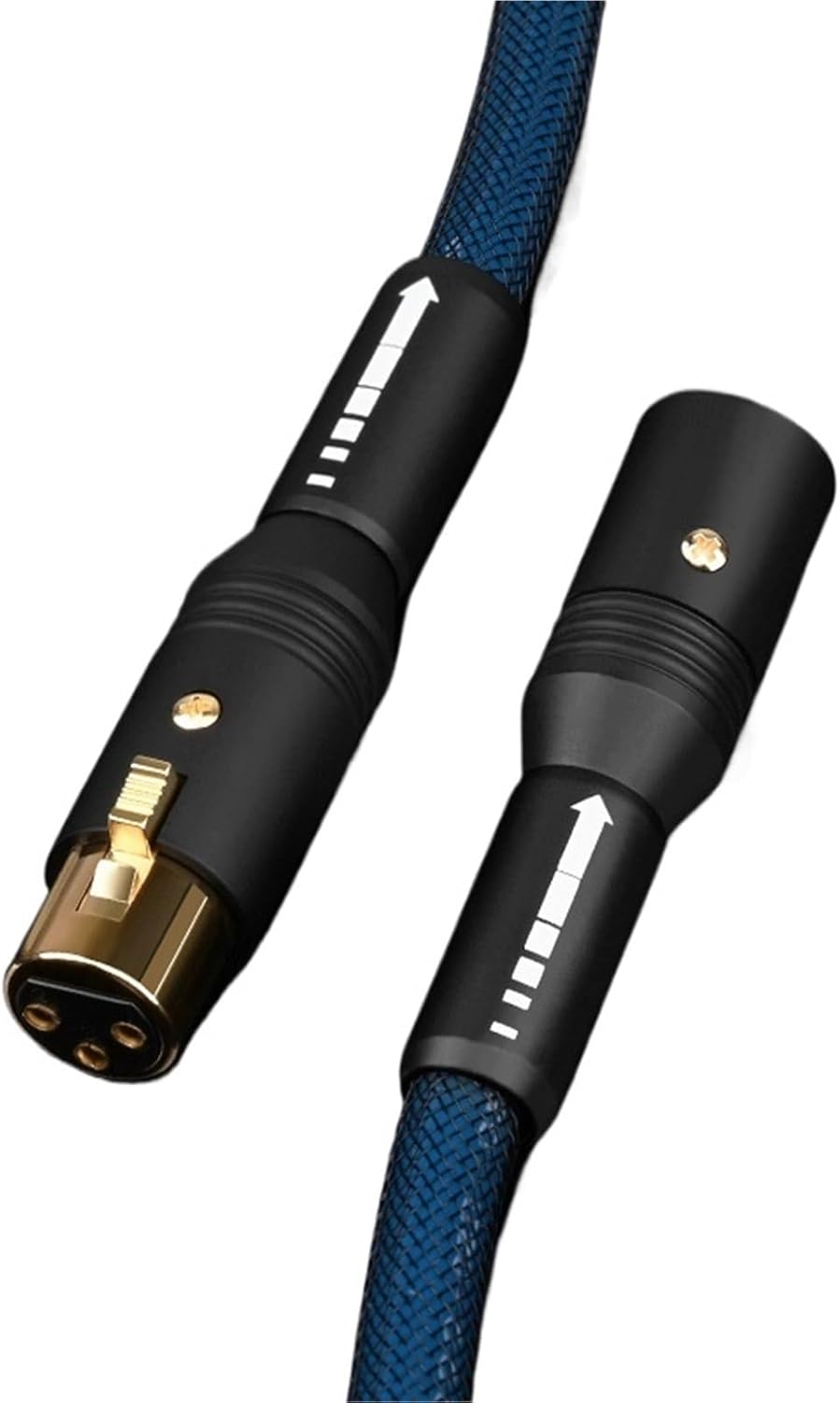 XLR Cable for Amplifier Hi-end OCC Silver Plated Core with 3 Pin 2XLR Balanced Male to Female Jack Profesional Audio Cable(1piece XLR Cable,1.5m)