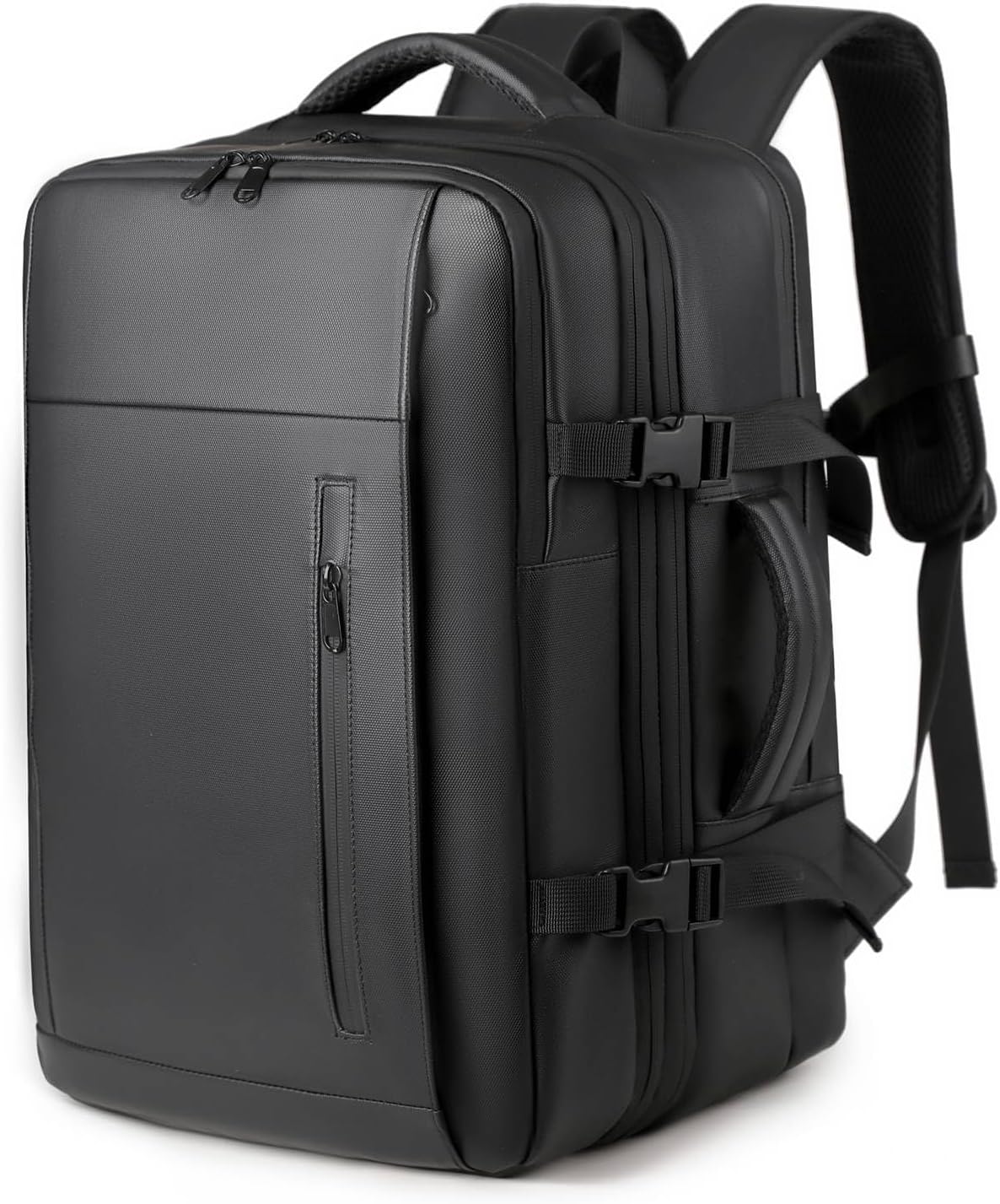 Pomya Vacuum Seal Backpack Travel, 36 to 55L Expandable Air Compression System, Water Proof Compression Bag with Laptop Compartment, Fits 17.3 Inch, Anti Theft Lock, Vacuum Pump Included