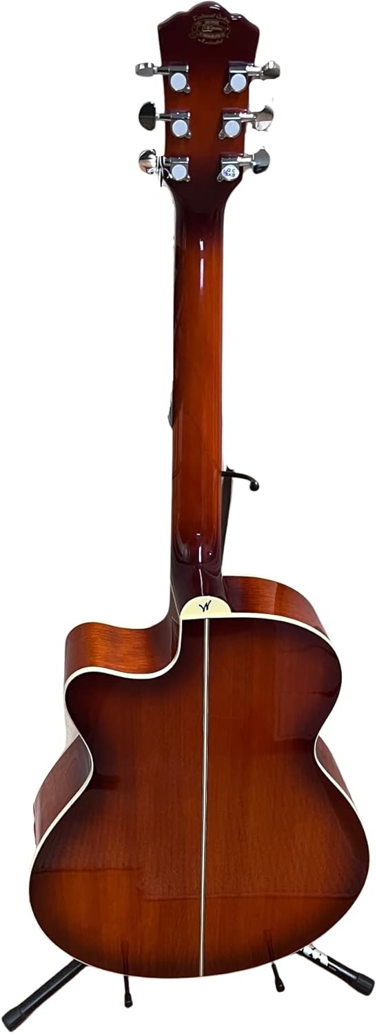 Washburn Festival EA15 Mini Jumbo Cutaway, Acoustic Electric Guitar, Ice Tea Burst