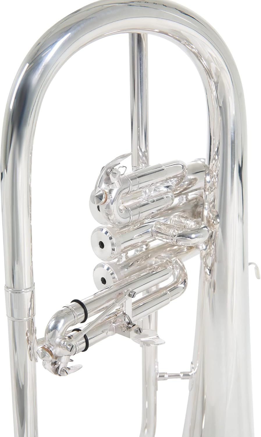 Bb Flugelhorn MOD.FH-302S plated finish, brass branch, incl. light rectangular case, Gold,Silver (RB701097)