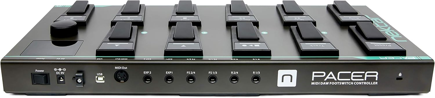 Nektar Pacer USB MIDI Footswitch Controller (Dark Grey) + Roland 10ft MIDI Cable (Black Series)