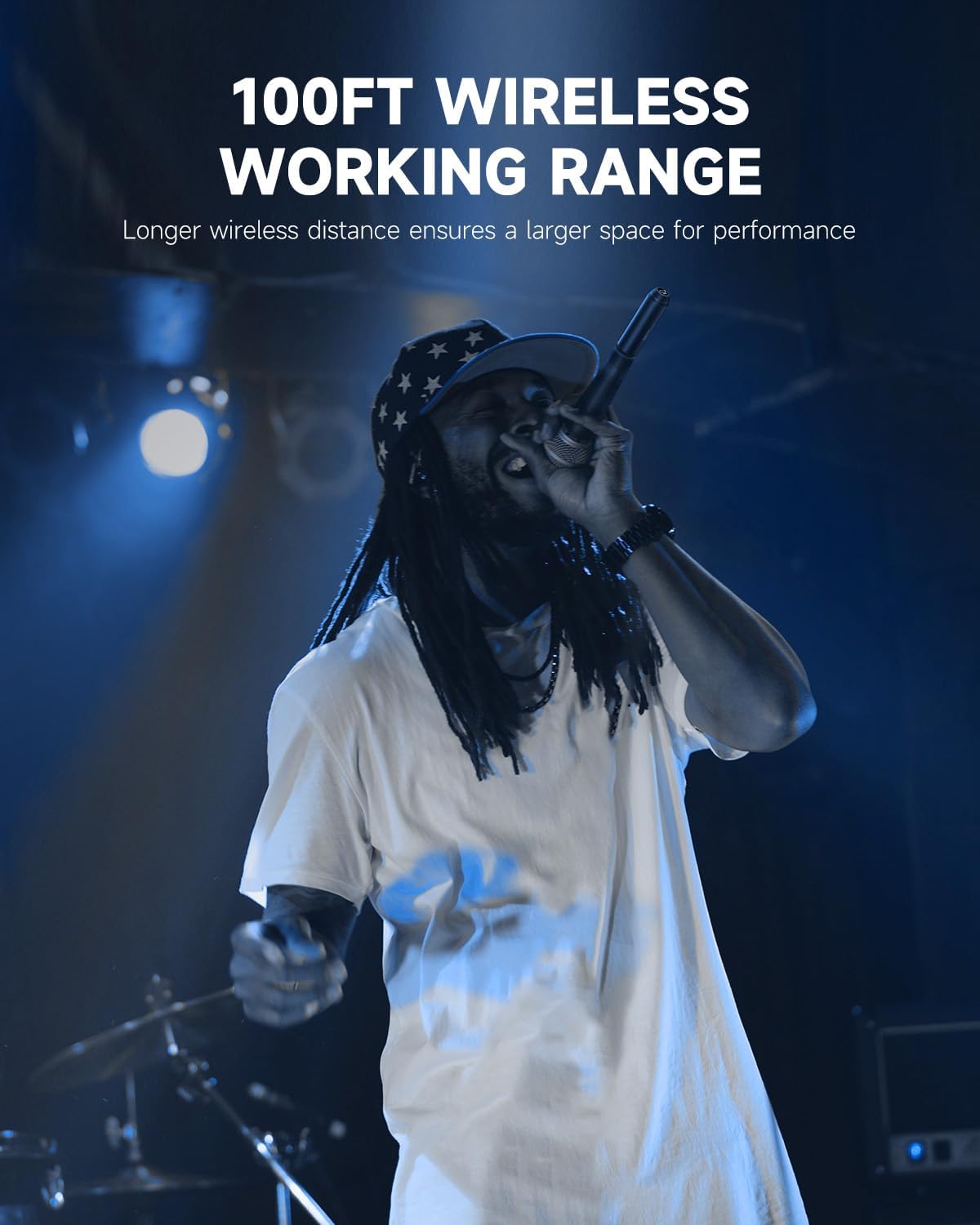 Donner Wireless XLR Microphone Transmitter Receiver, 2.4GHz Plug-on Wireless Mic Adapter with 24-bit/192kHz High-Resolution for Dynamic Microphones, Audio Mixer, PA System, Camera (CV-2)