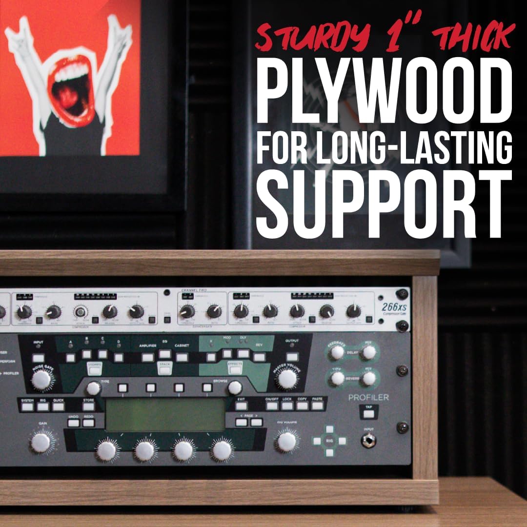 Gator Frameworks Elite Furniture Series 2U Wood Desktop Studio Rack in Standard Black Finish (GFW-ELITERK-2U-BLK)