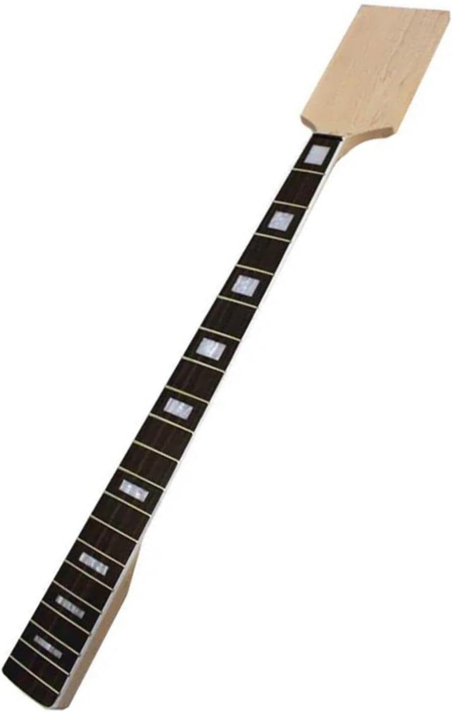 Replacement Guitar Neck 20 Frets Paddle Headstock DIY Maple Electric Bass Guitar Neck Rosewwood Fingerboard Inlay Block Guitar Accessories