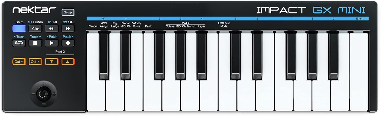 Nektar Impact GX Mini USB MIDI Controller, 25-Key