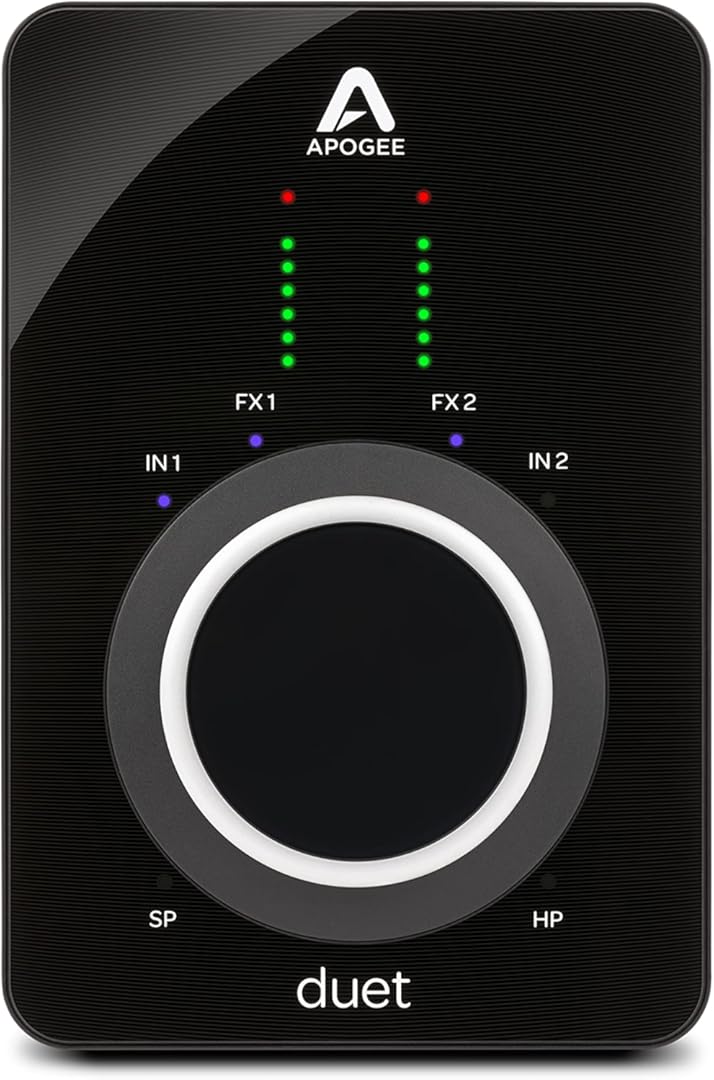 Apogee Duet 3-2 Channel USB Audio Interface for Recording Mics, Guitars, Keyboards on MAC and PC - Great for Recording, Streaming, and Podcasting, Runs Apogee DSP Plugin