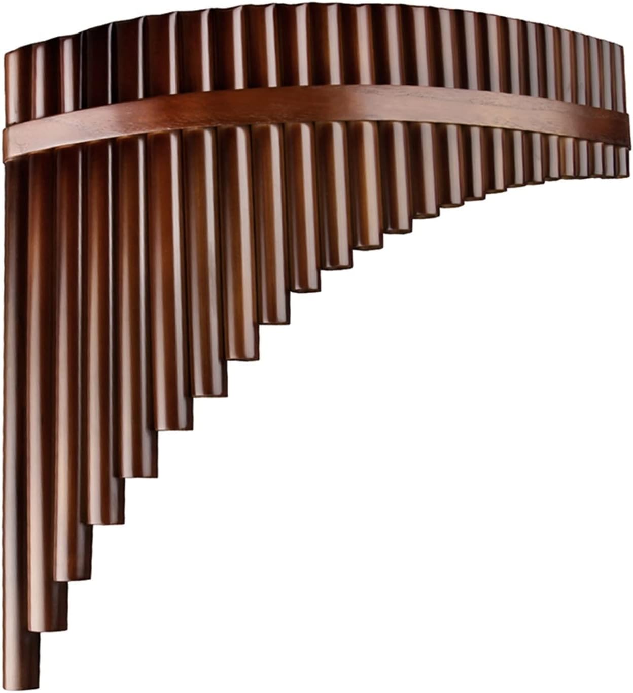 PanPipes Woodwind Instrument 25 Pipes C Key Brown Pan Flute Traditional Woodwind Instrument Bamboo Handmade Pan Pipe (Color : 25 C Right Hand)