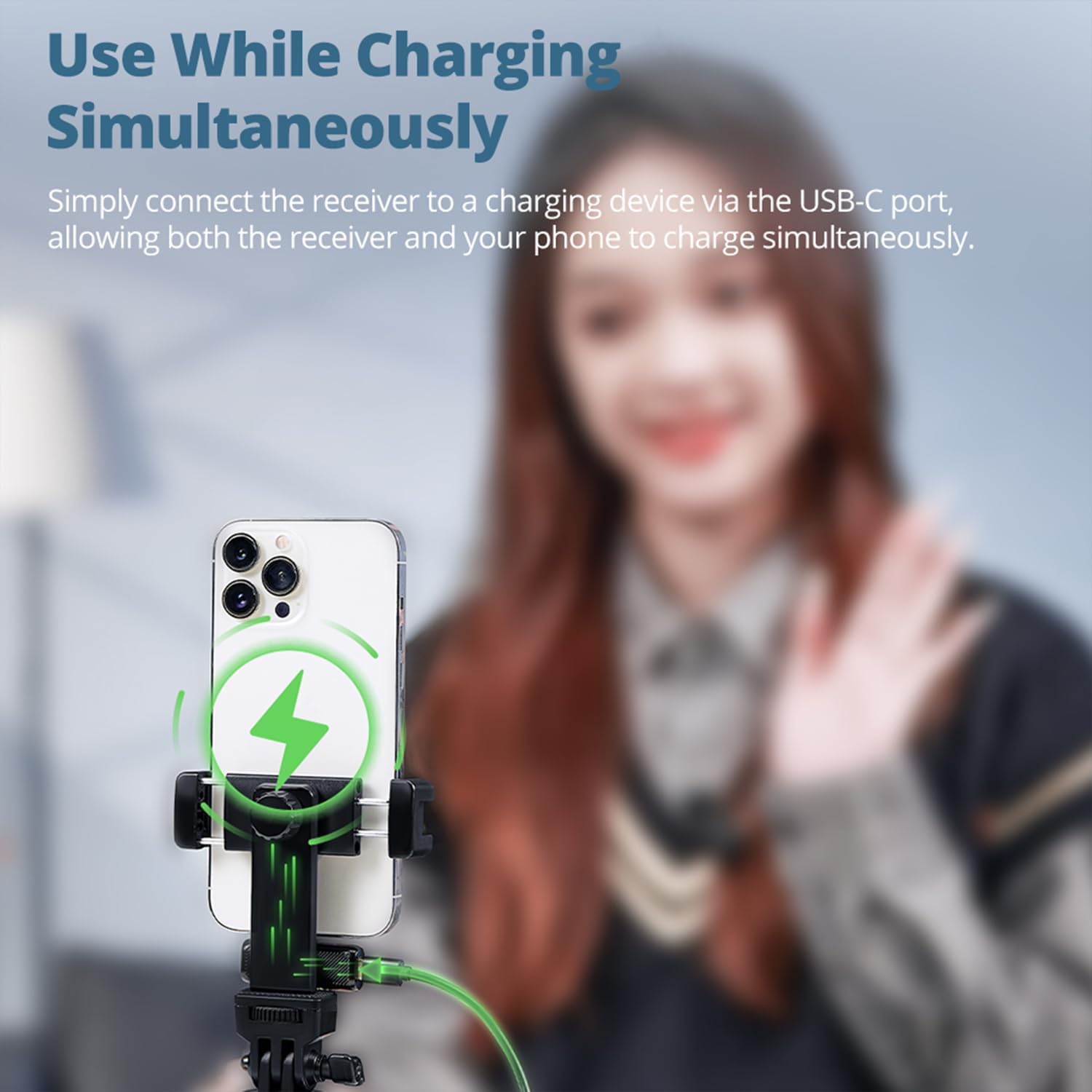 GODOX WES1 KIT2 Wireless Lavalier Microphone for iPhone, MFi Certified, Plug and Play Noise Cancelling Lapel Mic with 656ft Transmission, Charging Case, Compatible with iPhone,ipad (WES1 KIT2)