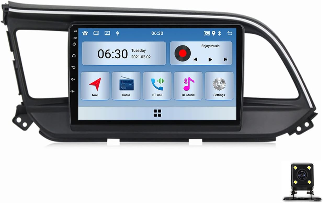 Double Din Car Radio Stereo with Bluetooth, 9In Touch Screen Car Stereo for Hyundai Elantra 2016~2020 with Backup Camera, GPS Navigation, Mirror Link/Carplay/Auto, FM Car Radio Receiver