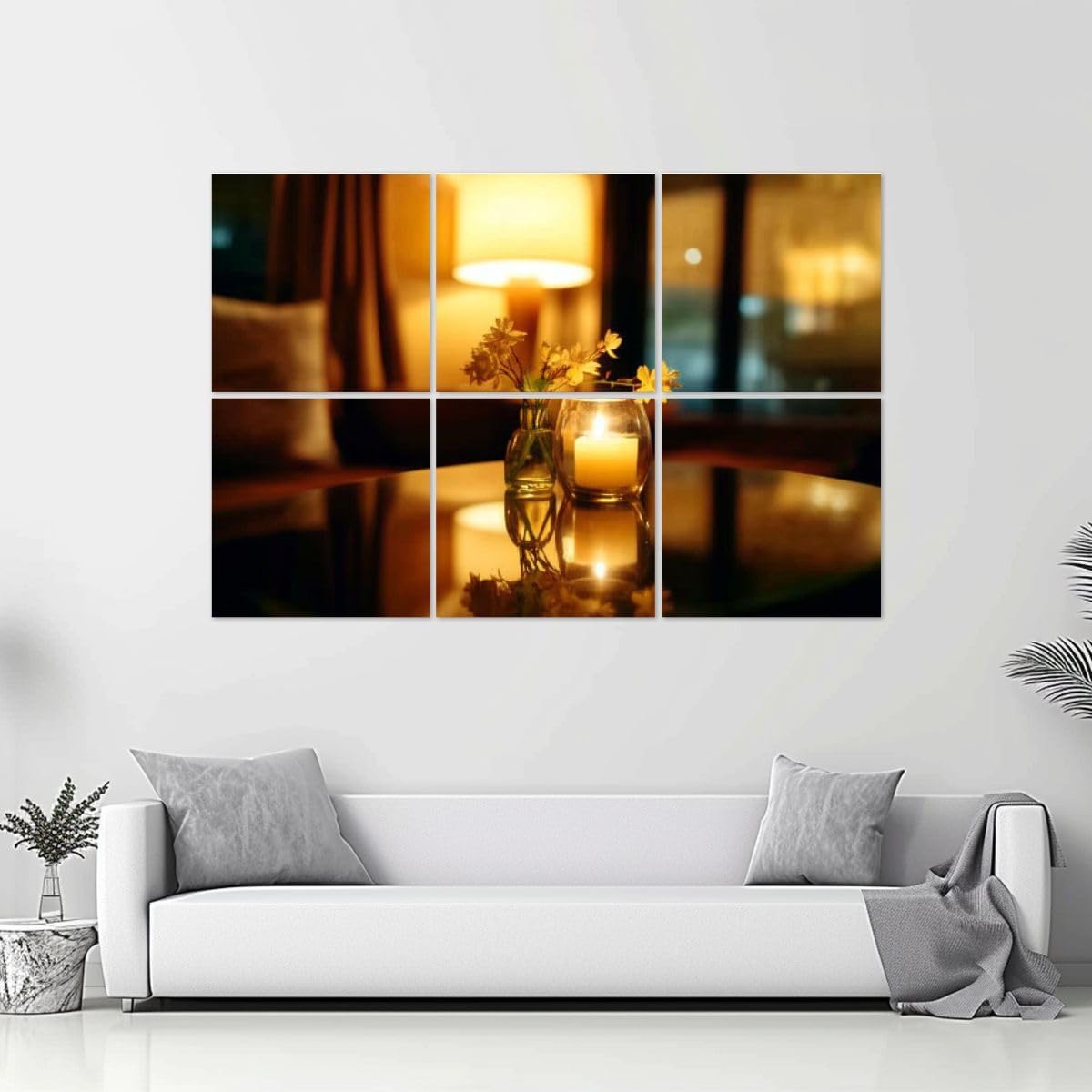 6 Pack Art Acoustic Panels Lounge Soundproof Wall Panels, 48