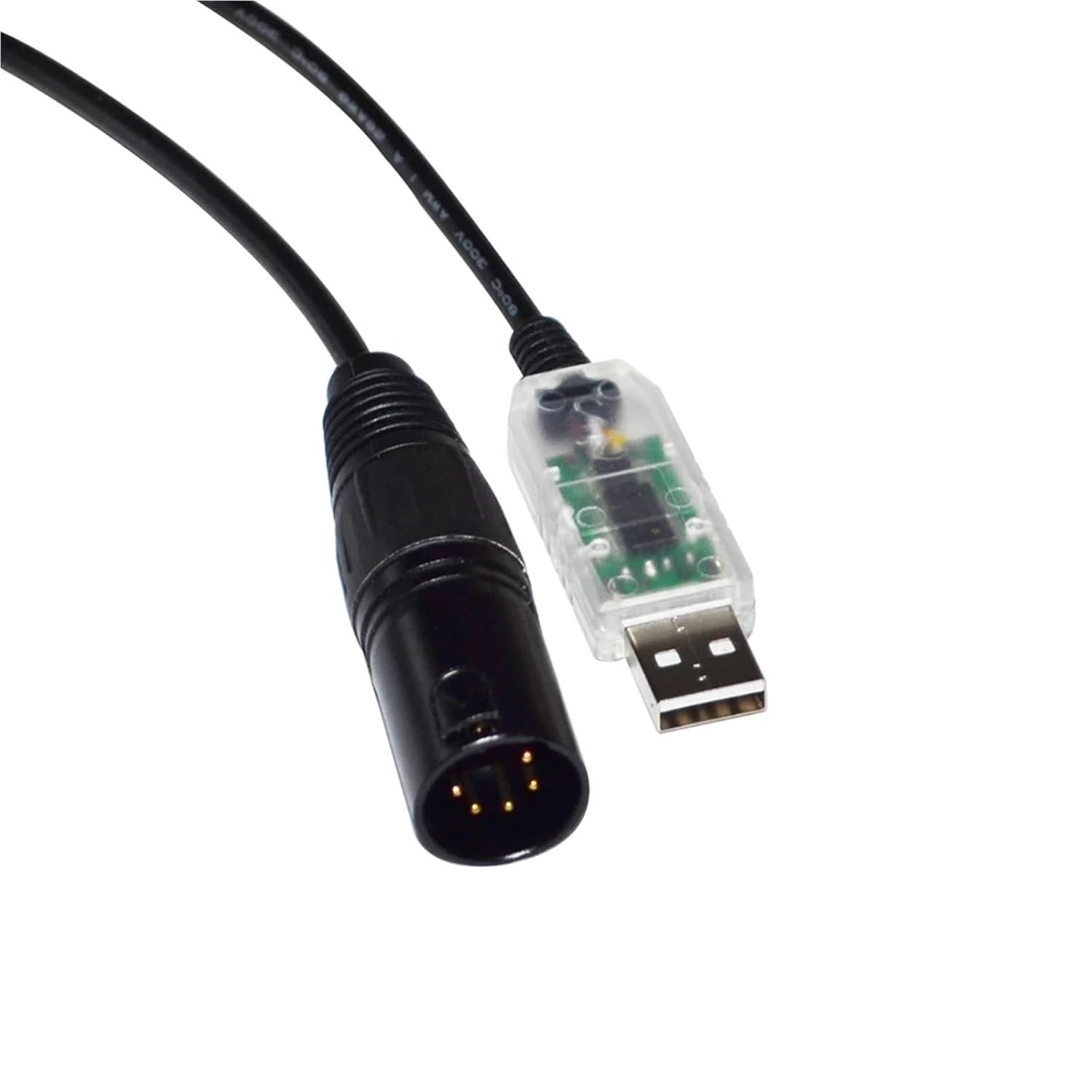 RS485 USB to DMX512 XLR 5PIN 5P Female/Male Controller KABLE(1m,5P XLR Male A)