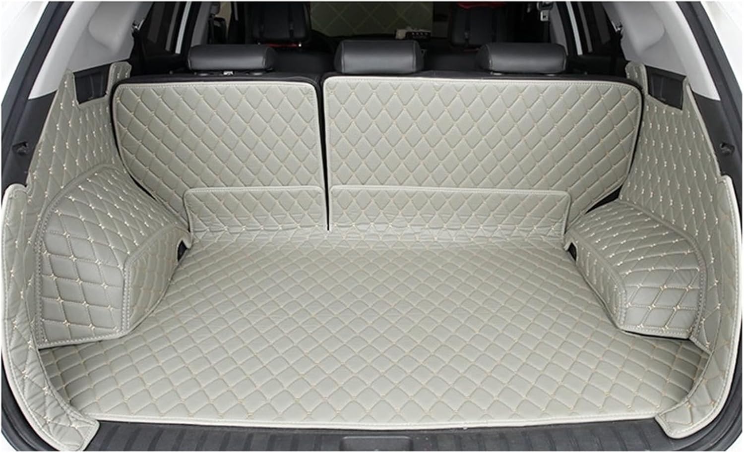 Full Coverage Custom Car Trunk Mats Compatible for Spark Captiva Lova Spark Aveo Tracker Interior Details Car Accessories Carpet(Gray)