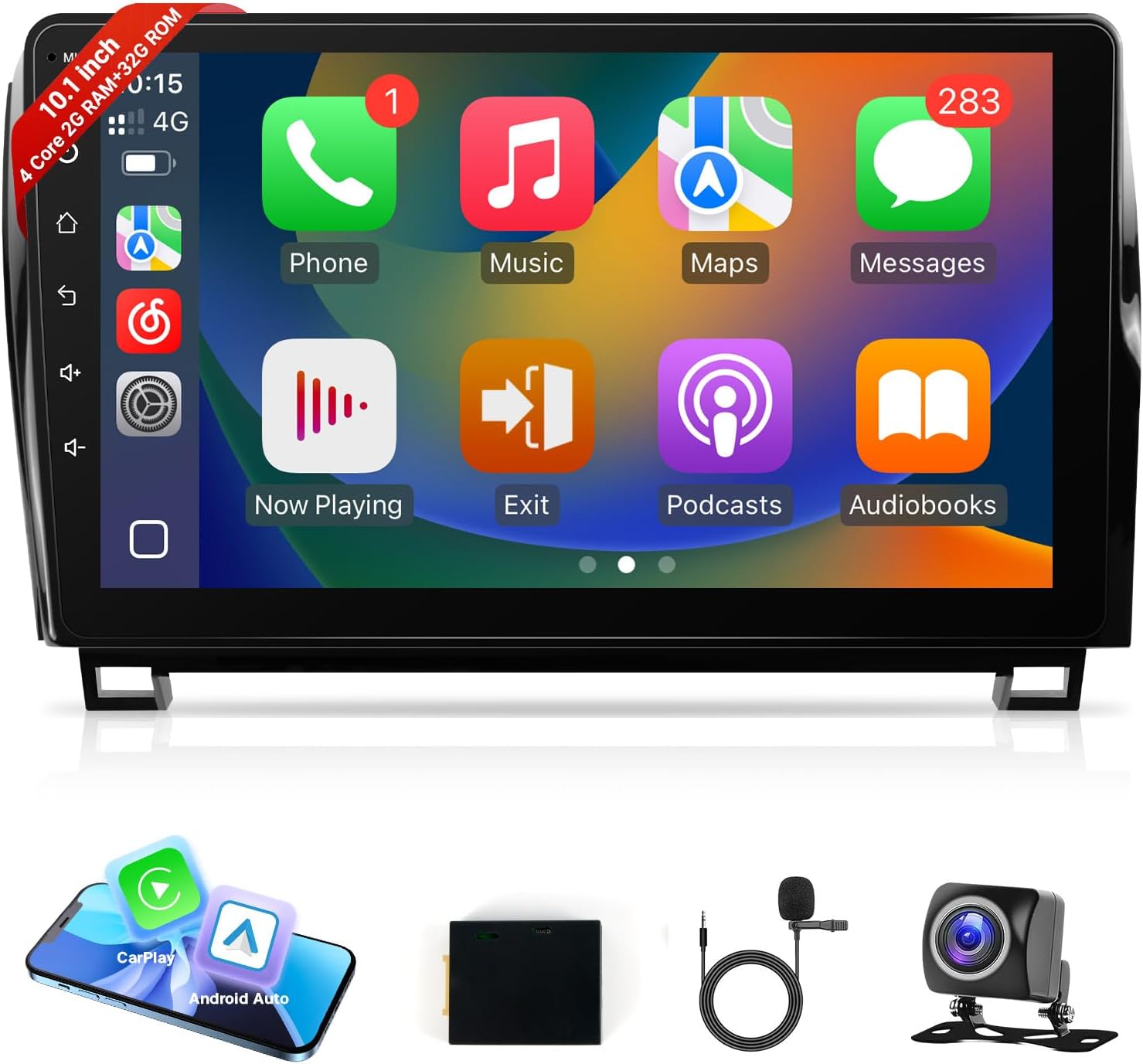 Leadfan Upgrade Car Stereo Radio for Toyota Tundra 2007-2013 Toyota Sequoia 2008-2018 Wireless Carplay Android Auto Touch Screen Bluetooth Head Unit FM GPS WiFi Mirror Link(Fit JBL Only)