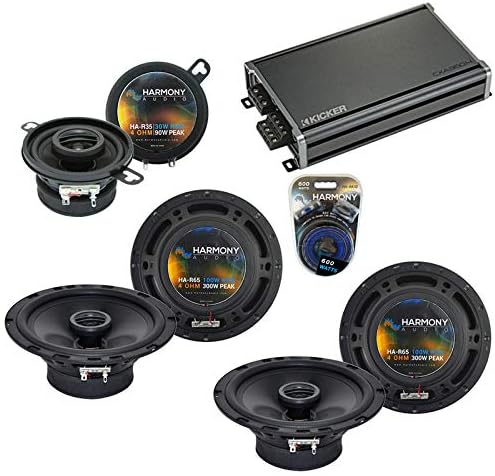 Harmony Audio Compatible with Lexus RX350/400H 07-09 OEM Speaker Replacement Bundle (2) HA-R65, HA-R35 & CXA360.4 Amp
