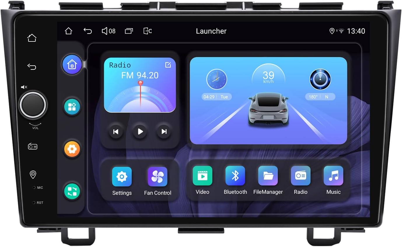 JOYING Car Radio for Honda CRV 2007-2011 Android 13 Car Stereo 9 Inch Touch Screen Head Unit with Wireless Carplay & Android Auto, Mirror Link, GPS Navigation, SWC(JY-HT122N8)