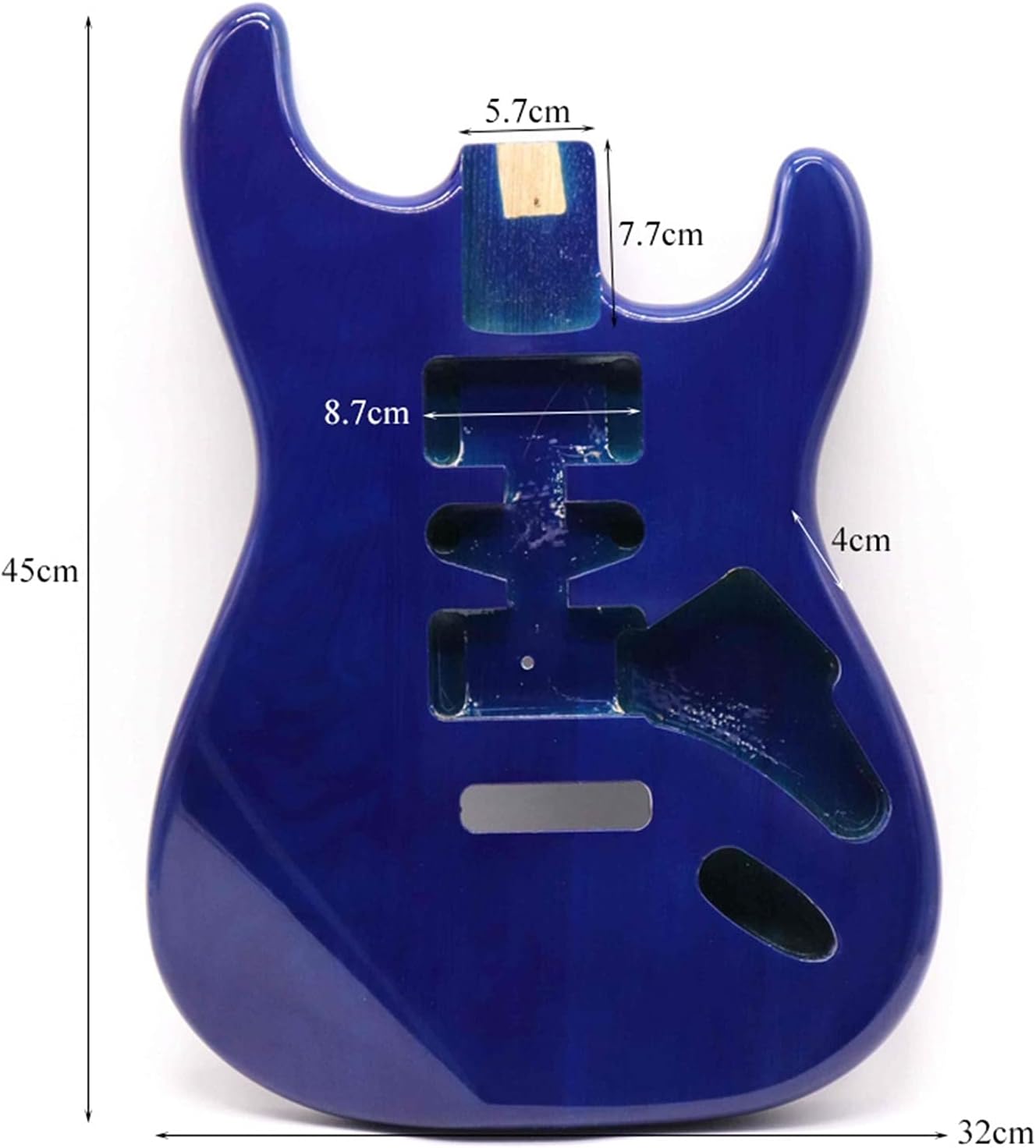 Unfinished Guitar Body Dark Blue Electric Guitar Body Ashwood Guitar Body Accessories Guitar Barrel Body 5.7 Cm Pocket Width Guitar DIY Accessory