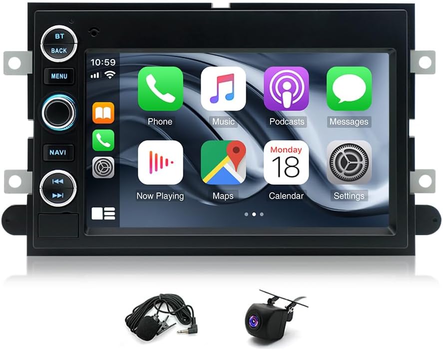 Car Stereo Radio for Ford F150/F250/F350 2004-2014 with w/carplay/w/Android Auto, 7 Inch IPS Touch Screen w/Android 13 Car Audio Receiver with GPS Navigation w/Bluetooth WiFi Backup Camera, 2G+32G