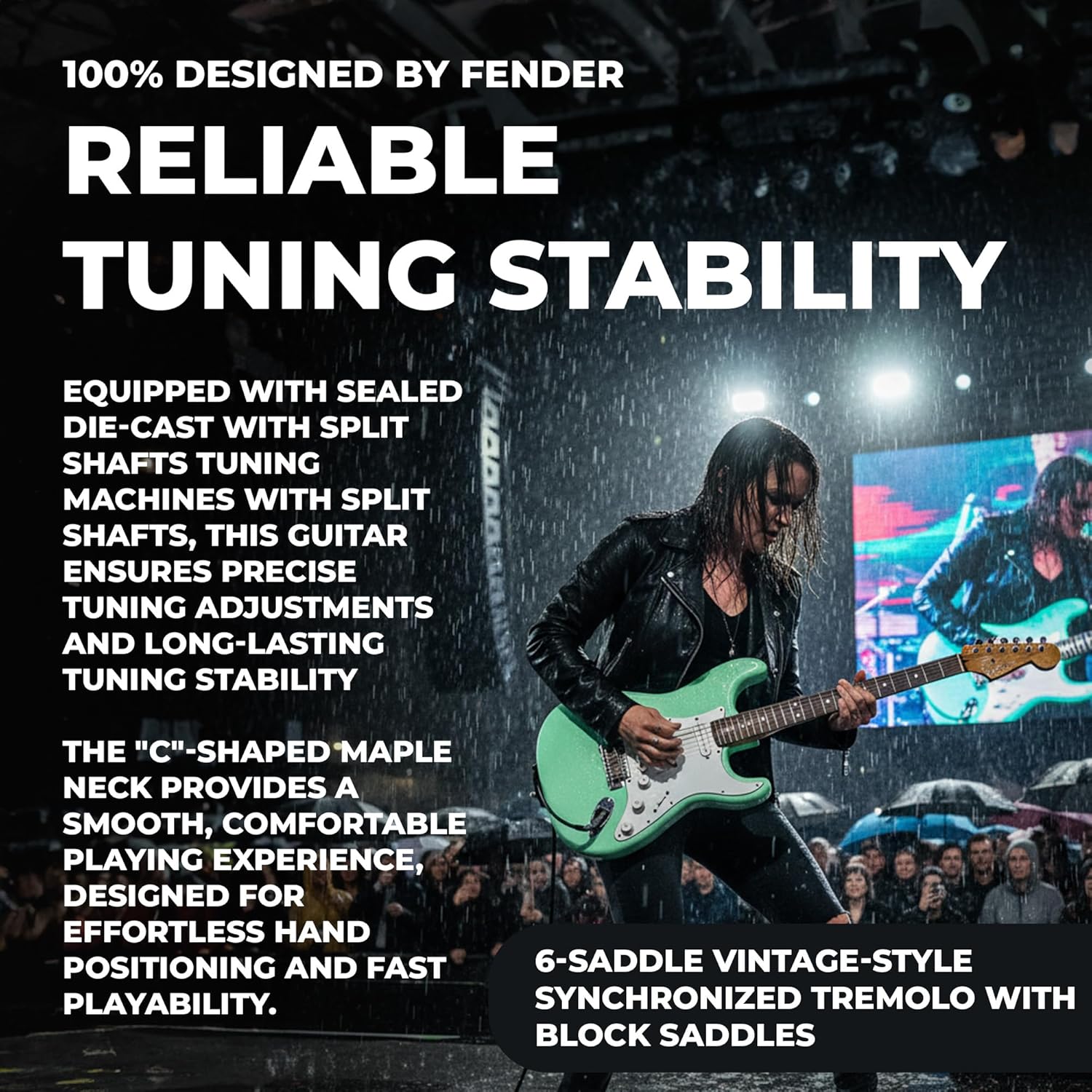 Fender Squier Stratocaster Electric Guitar - Surf Green