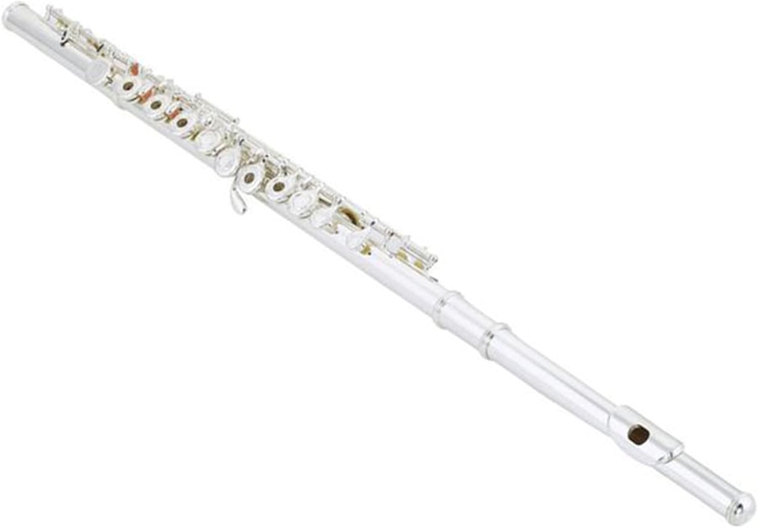 TSTS Flutes Musical Instrument 16 Key Open Holes Flute Nickel Silver-Plated Head Body and Machine Heads E-Mechanism Ring Keys Offset G Woodwind