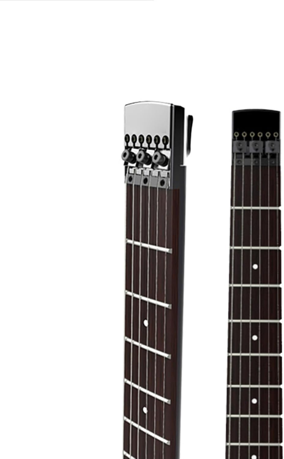 VENEKA Headless Electric Guitar Headless Travel Electric Guitar with Built in Headphone Amp Full Scale Portable Guitar