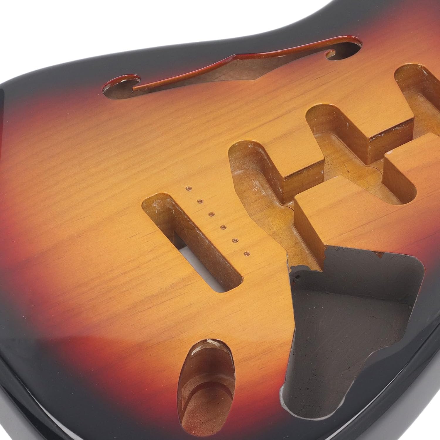 Electric Guitar Body, Solid Alder Wood Electric Guitar Body SSS High Gloss Finish for ST (GSB13ST Color Block