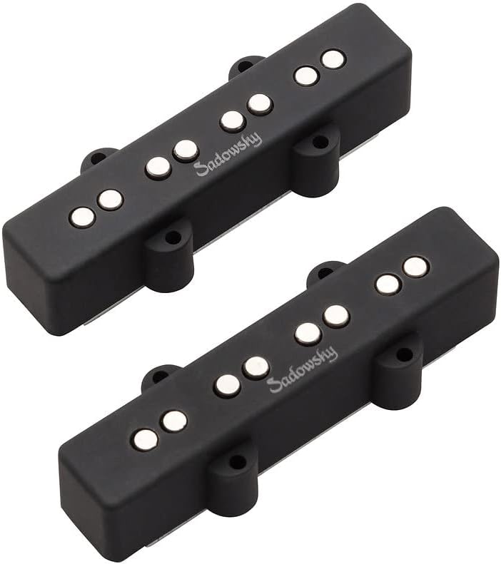 Sadowsky J/J-Style Bass Pickup Set (Alnico V/Alnico III), Noise-Cancelling, Split Coil, 4-String - Bridge & Neck, SAC PU J4 S NC, Black