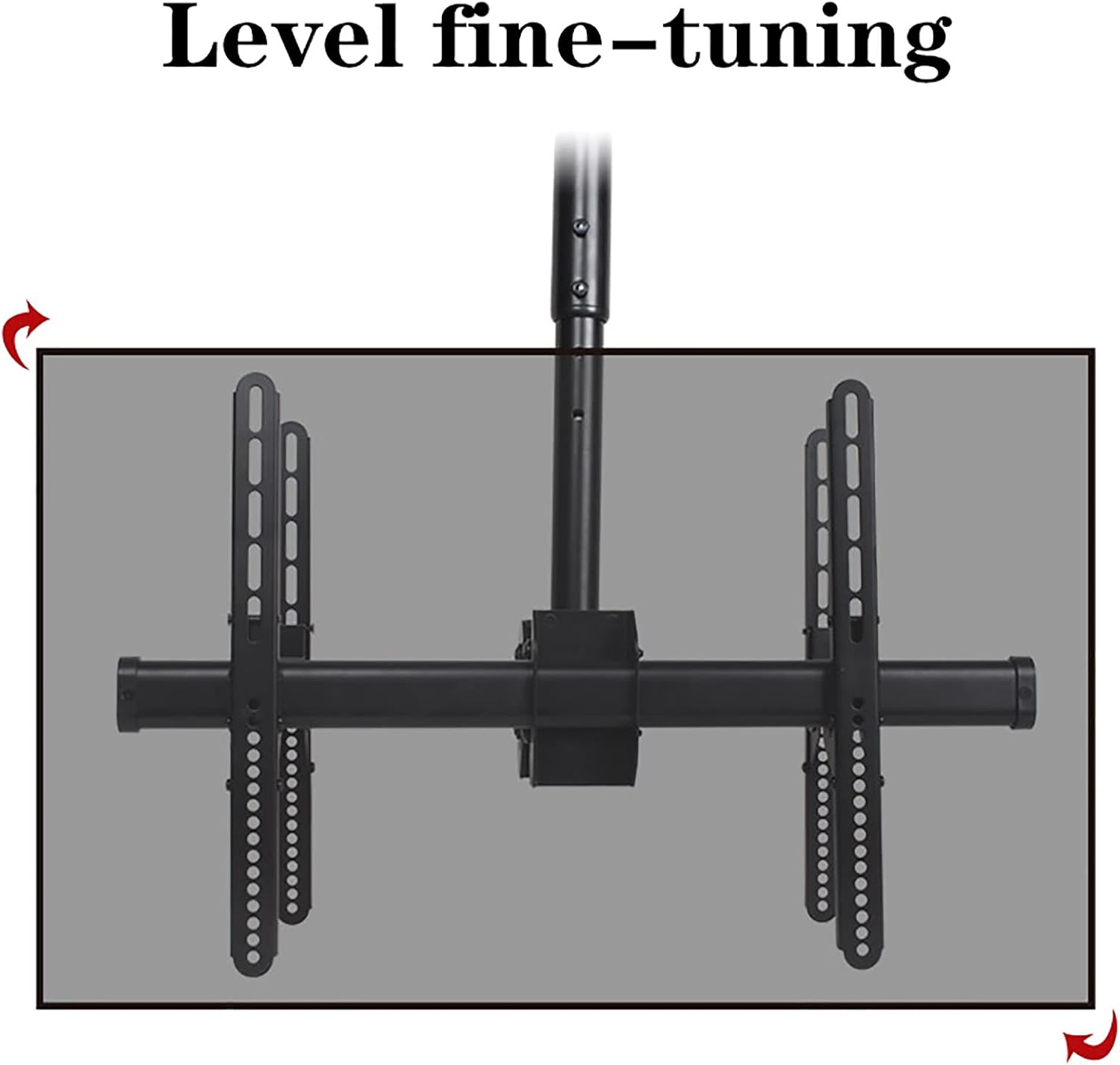 TV Stand,tv Wall Mount Dual Screen TV Ceiling Mount, Telescoping Adjustable Height Pole, for 32 to 70 Inch TV Swivel and Tilting Bracket