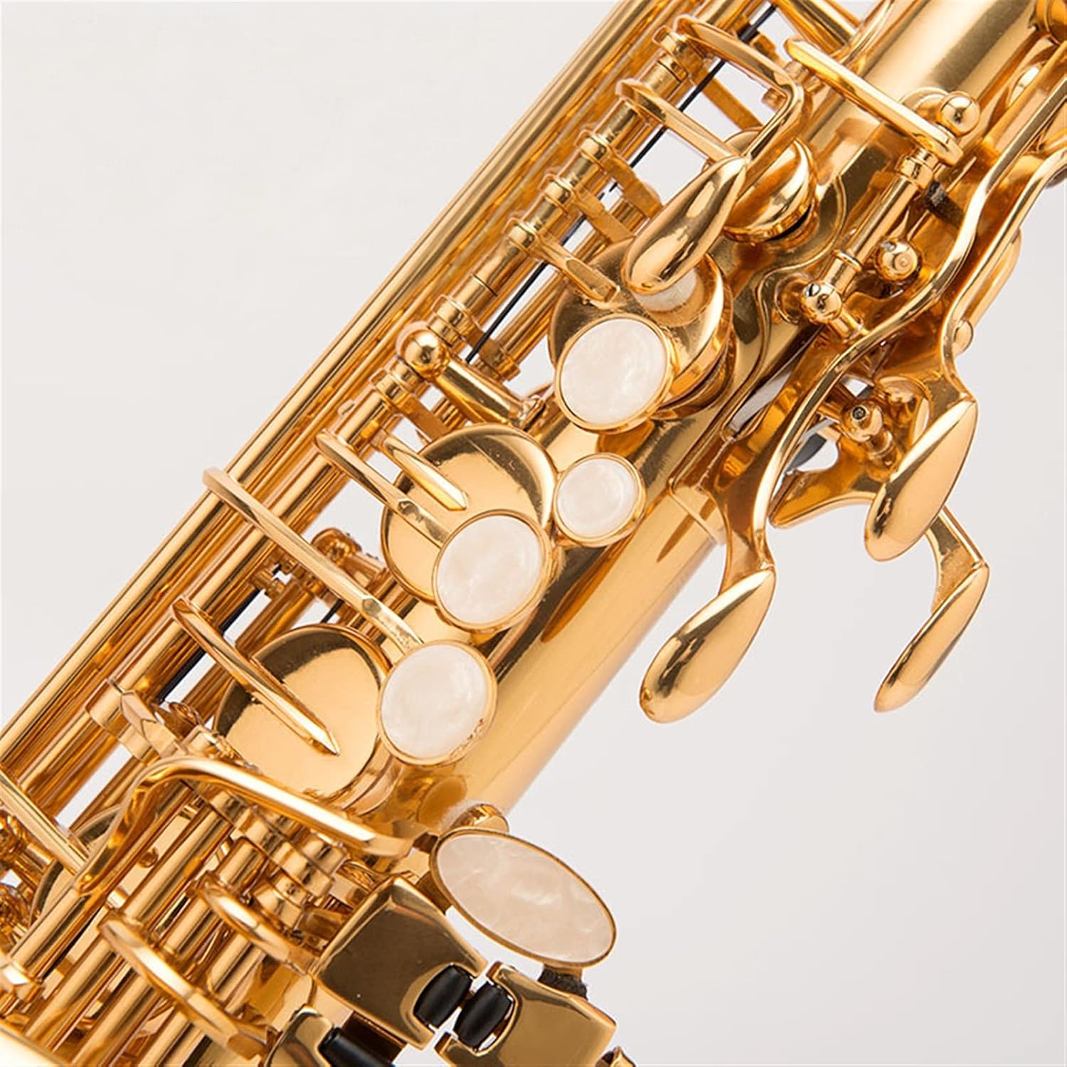 Saxophone Straight E-Flat Brass Lacquered Gold Alto Saxophone is Suitable for Beginners to Test The Level of Professional Playing Wind Instrument Saxophone