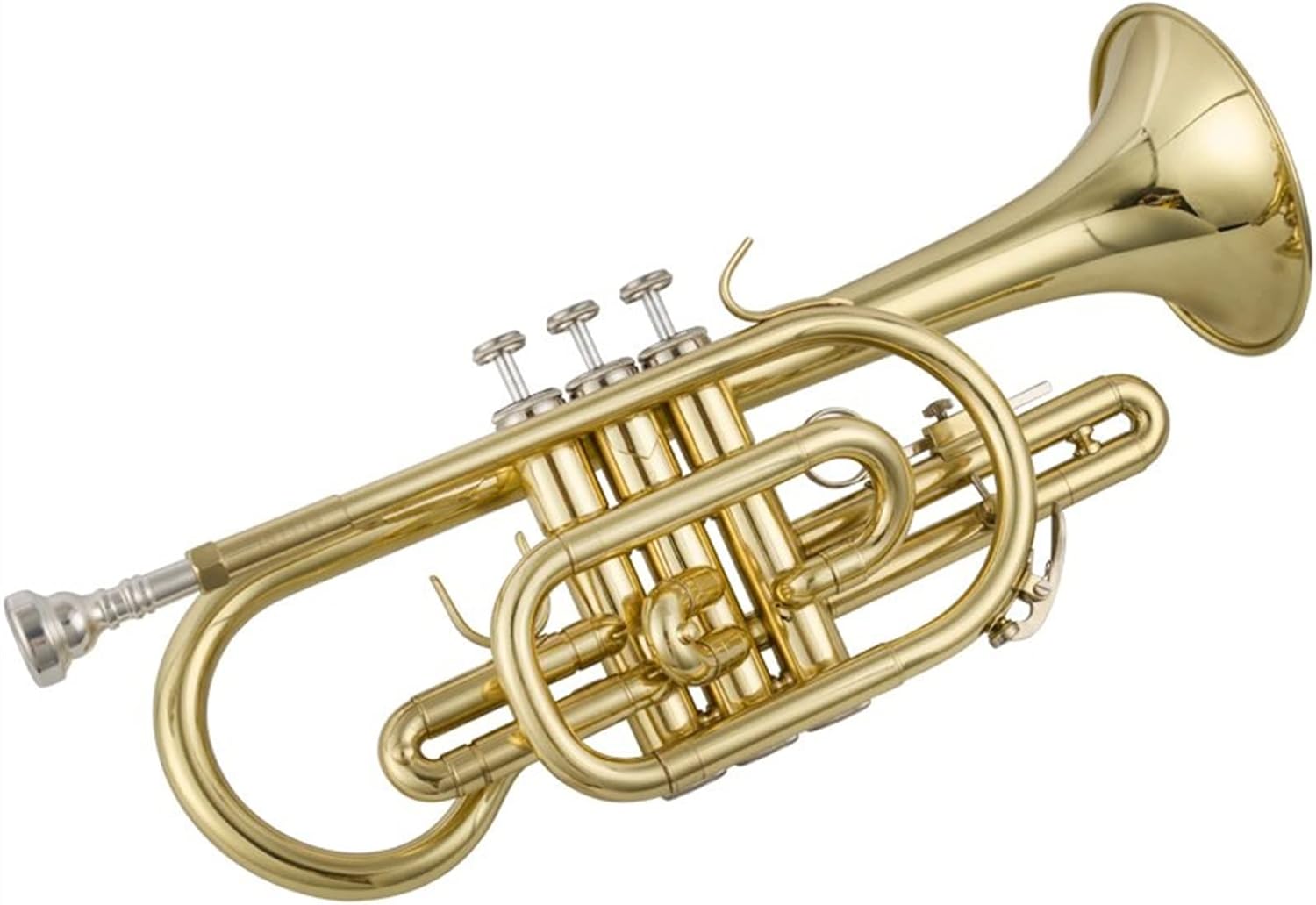 Trumpets Beginner Trumpet Cornet Musical Instrument Professional Brass Tube Body B Flat Lacquered Gold Cornet Comes with an Outer Box Set Trumpet Set