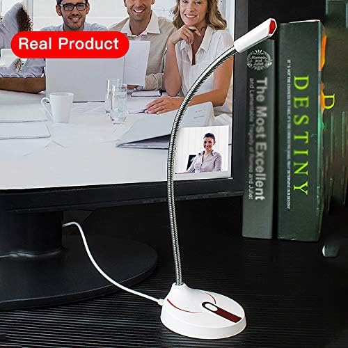 Mini Microphone Studio Speech Speakers 3.5mm Jack Plug Wired Microphones for PC Computer Laptop Notebook Loud Speaker (Color : Black) (White)