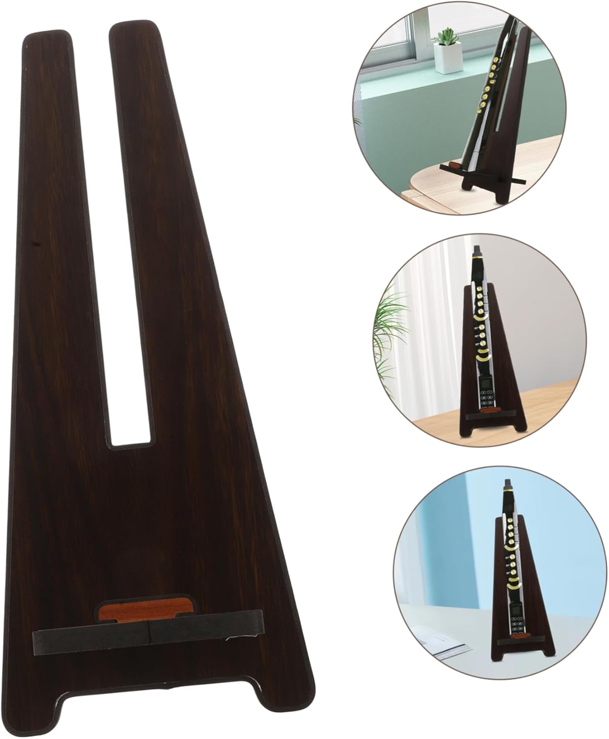 ibasenice Stable Wind Instrument Display Stand Digital Wind Accessory for Music Instrument Storage Wood Holder Nonskid Base