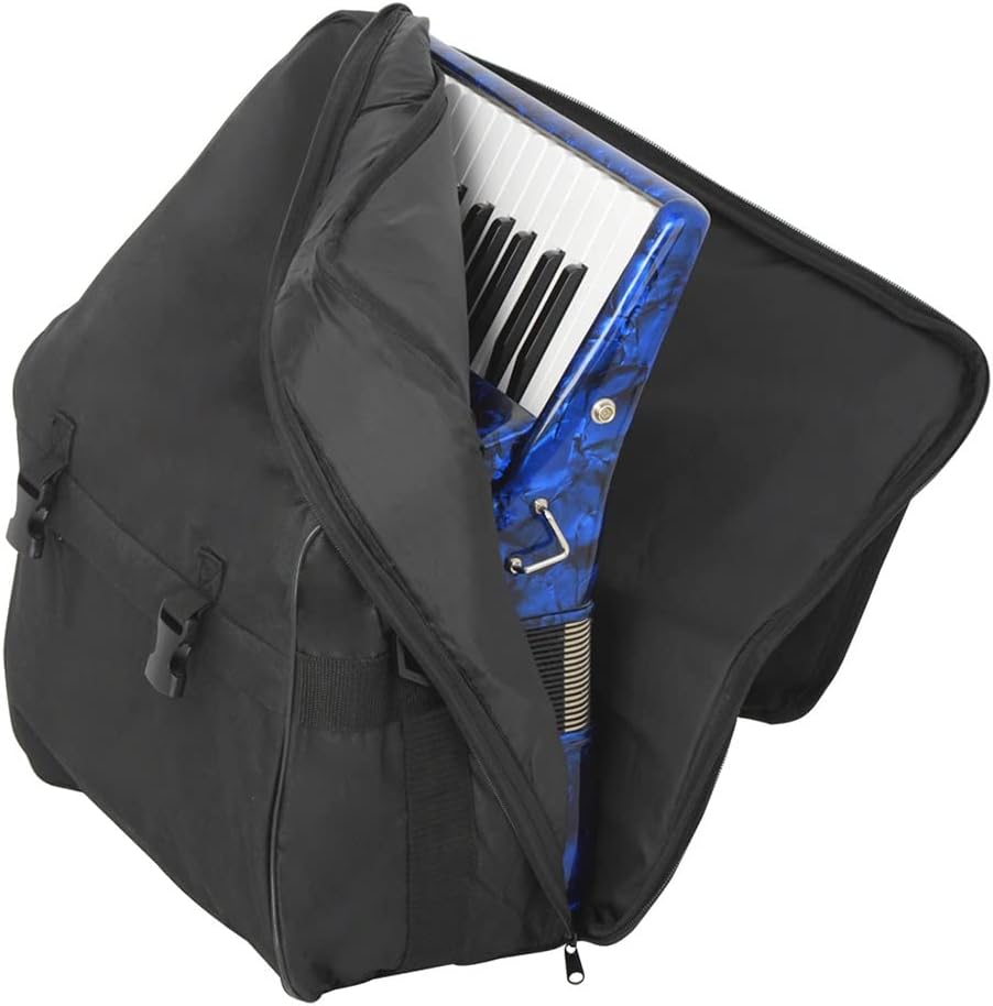 26 Keys 48 Bass Piano Accordion, with Strap and Accordion Backpack, Musical Instrument for Home Classroom, Fascinating & Softer (Color : Blue)