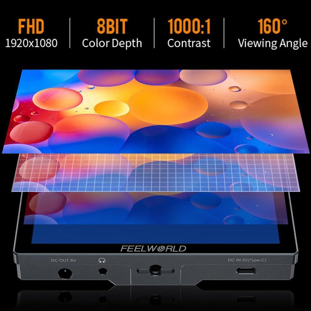 FEELWORLD P6X 5.5 Inch 1920x1080 Pixels Aluminium DSLR Camera Field Monitor Touch Screen 4K HDMI 1000cd/m² Support 3D LUT Log to Rec.709