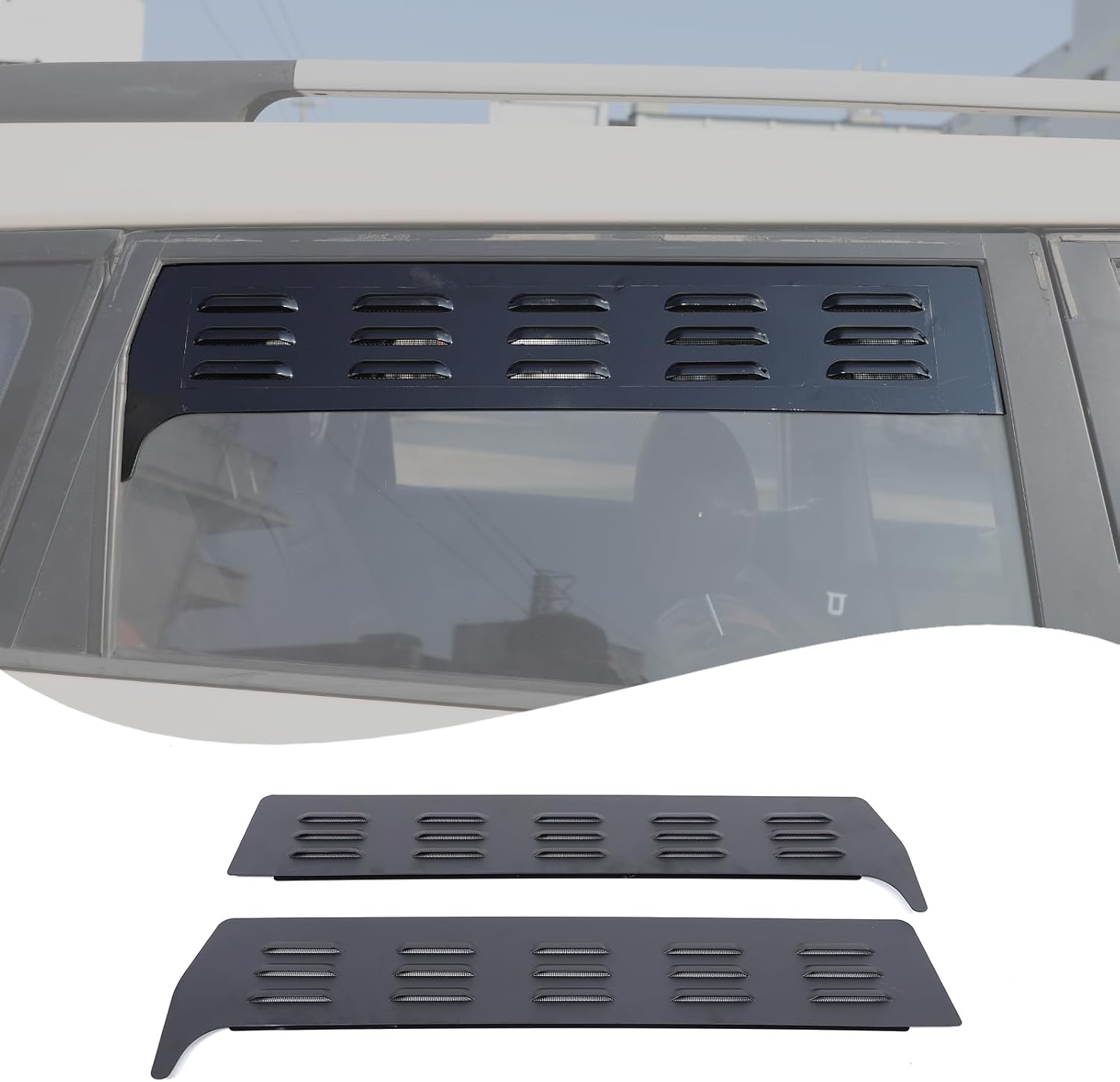 Lcojicep Car Rear Side Window Louvers Exterior Accessories Compatible with Kia Soul 2009-2013 ， Air Vent Scoop Shades Cover，Window Vents Screens Cover