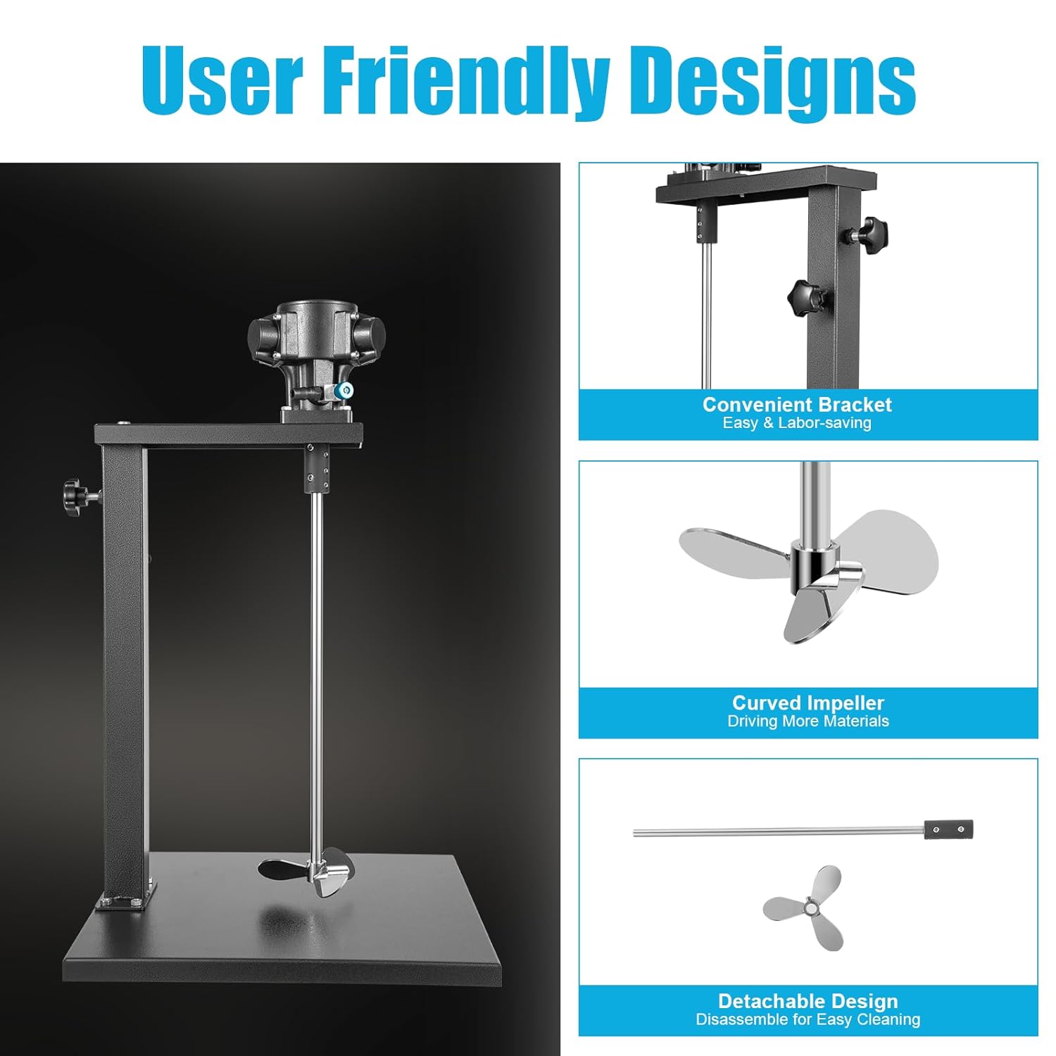 5 Gallon Pneumatic Mixer, 1/4HP Power Stainless Steel Automatic Paint Mixer Machine for Industrial Coating Ink, Air Agitator Paint Shaker Adjustable Height (5gal)