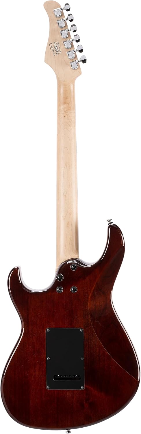 Cort G280 Select Flame Top 6-String Electric Guitar, Transparent Black Finish (G280SELECTTBK)