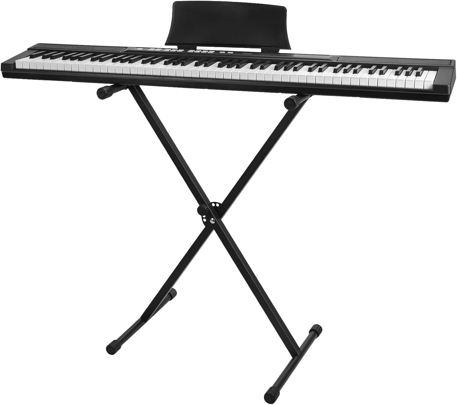 88-Key Digital Piano, Full-Size Semi-Weighted Keyboard with Sustain Pedal & Power Supply, Portable Electric Piano for Beginners & Adults, Ideal for Home Practice Black