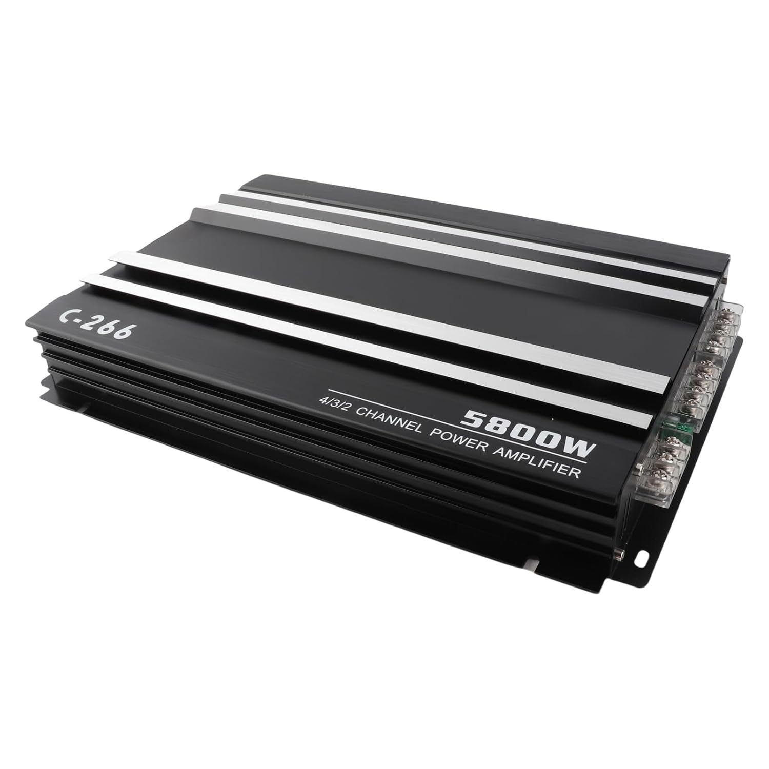 POCREATION Car Audio Amplifier, 4 Channel, 5800W, 12V, Aluminum Alloy with Heat Dissipation