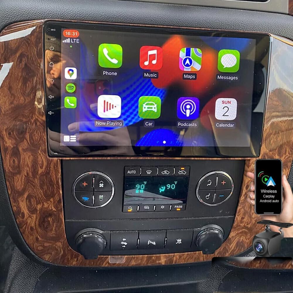 with Carplay for 2008 Silverado Extended Cab, with Wireless CarPlay Screen 10