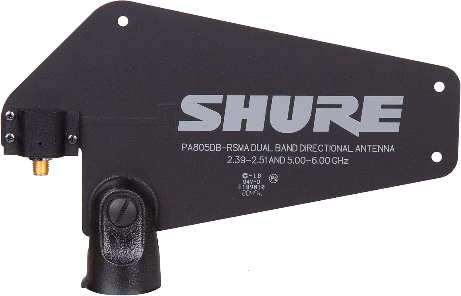 Shure GLX-D+ Dual Band Passive Directional Antenna for GLXD+ Wireless Systems - Improves in Up to 8dB The Reception of GLXD4R+ Receivers and of The GLXD+FM Frequency Manager (PA805DB-RSMA)