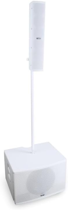 FBT AUDIO CS1000WH 12-inch Compact Line Array Sub Pole DPS USB Mixer Portable Active Sub/Sat Integrated System 600W + 400W RMS, 129 dB SPL