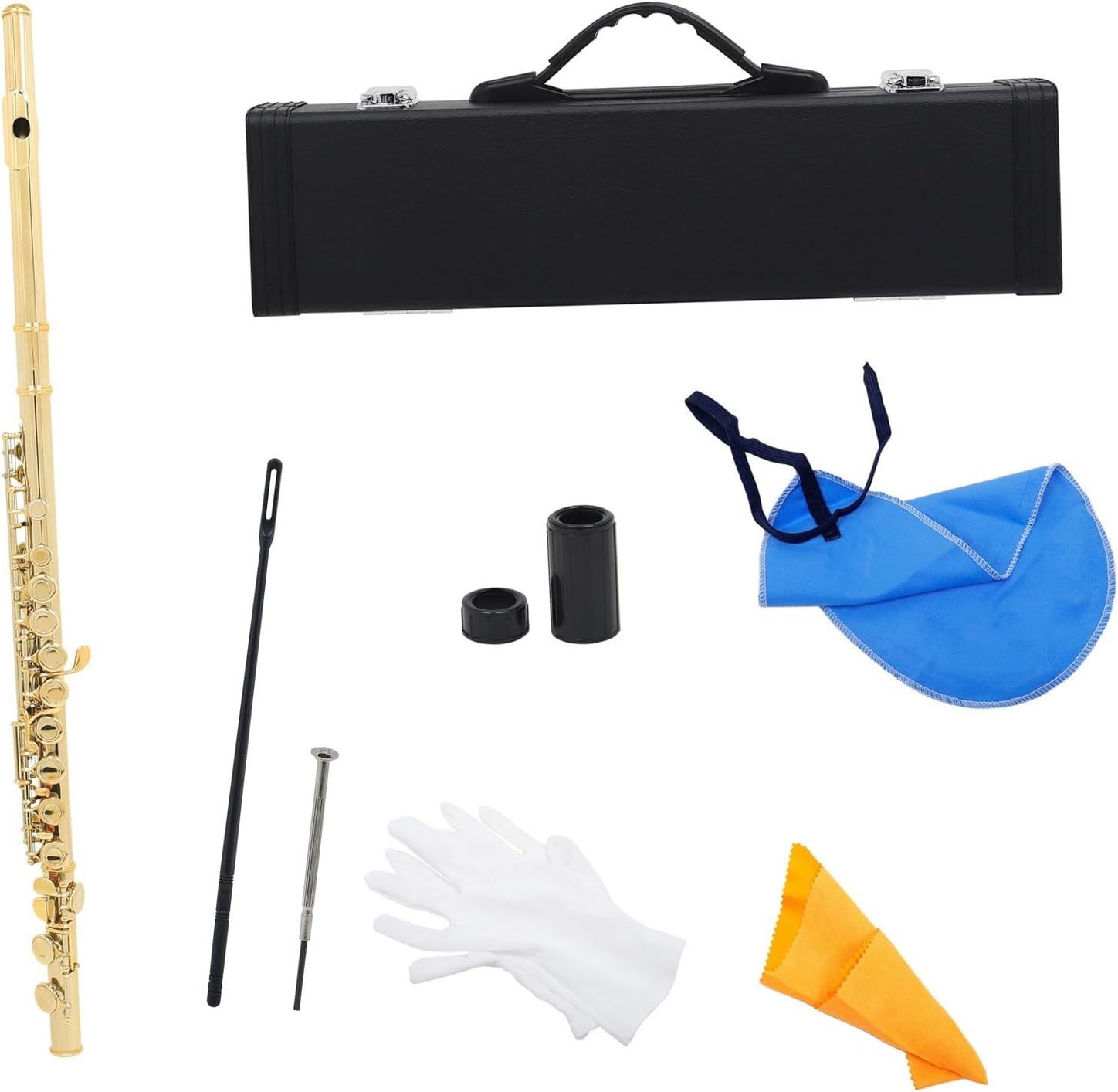 Flute Western Concert Flute Cupronickel Nicke Plated 16 Holes C Key Woodwind Instrument with Box Flutes Musical Instruments