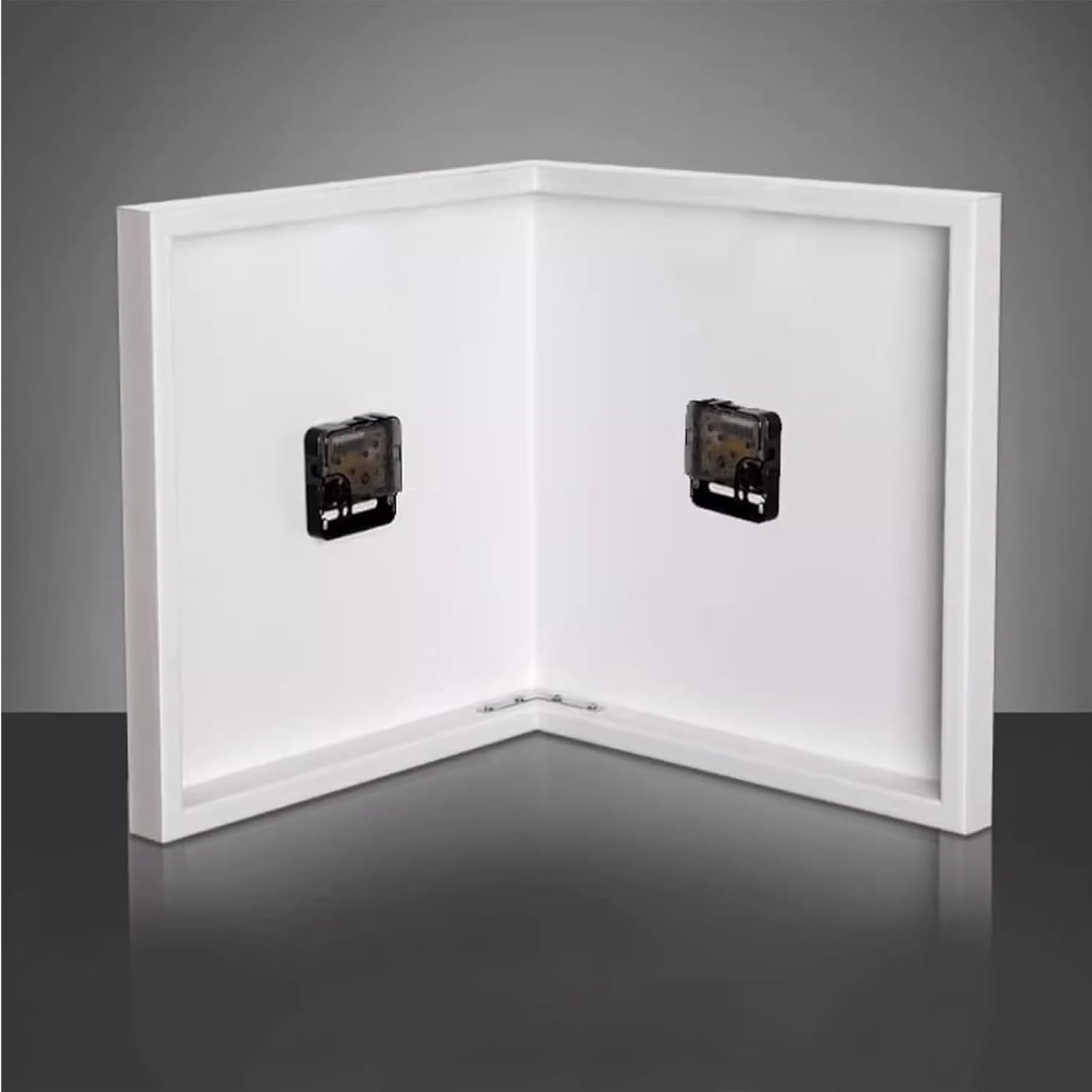 10in,Double-Sided Wall Clock, Punch-Free Corner Clock Wall Mount, Modern Corner Wall Clock with Light for Living Room Decor, Mountain Scenery Wall Mounted Angle Clock