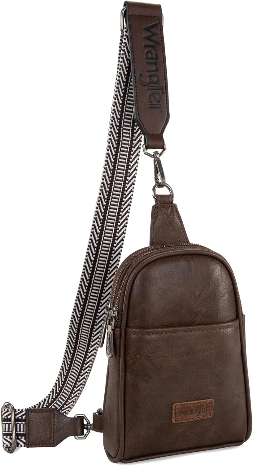 Wrangler Vegan Leather Crossbody Bag Small Sling Bag for Women